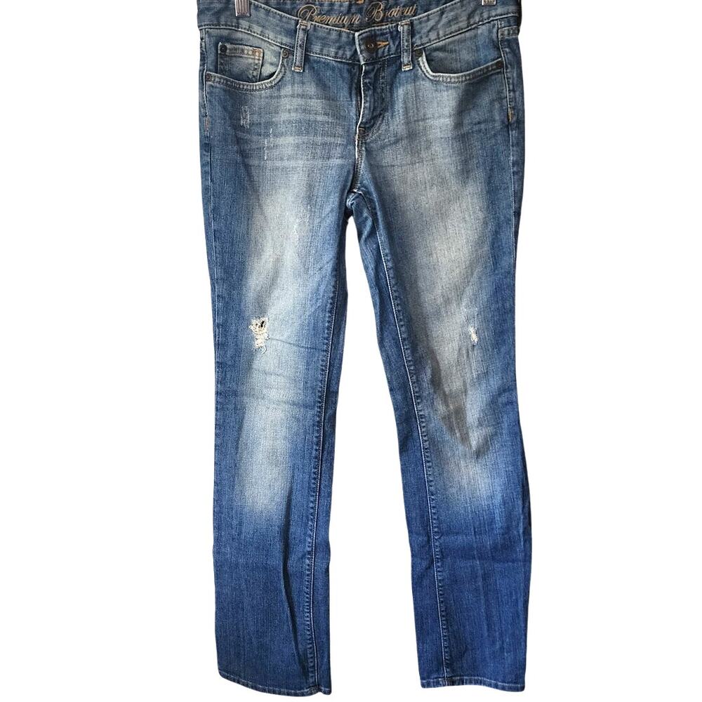 Gap Light Wash Distressed Bootcut Jeans Size 8/29R